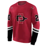 custom san diego state aztecs striped sleeves red hoodie best selling
