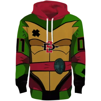 custom san diego state aztecs superhero armor red green hoodie best selling