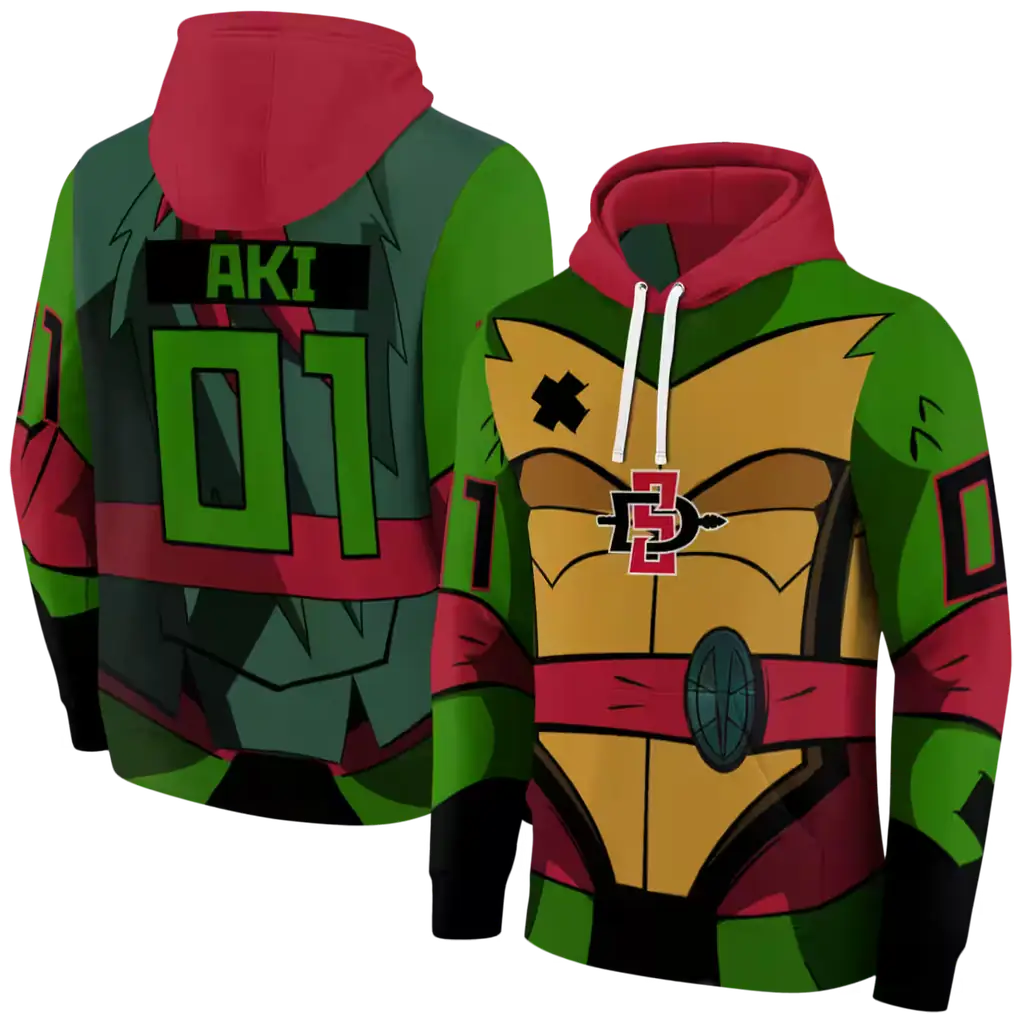 custom san diego state aztecs superhero armor red green hoodie fashion forward custom san diego state aztecs superhero armor red green hoodie fashion forward