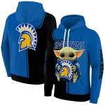 custom san jose state spartans baby yoda blue black hoodie best selling