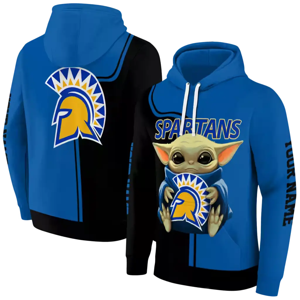 custom san jose state spartans baby yoda blue black hoodie fashion forward custom san jose state spartans baby yoda blue black hoodie fashion forward