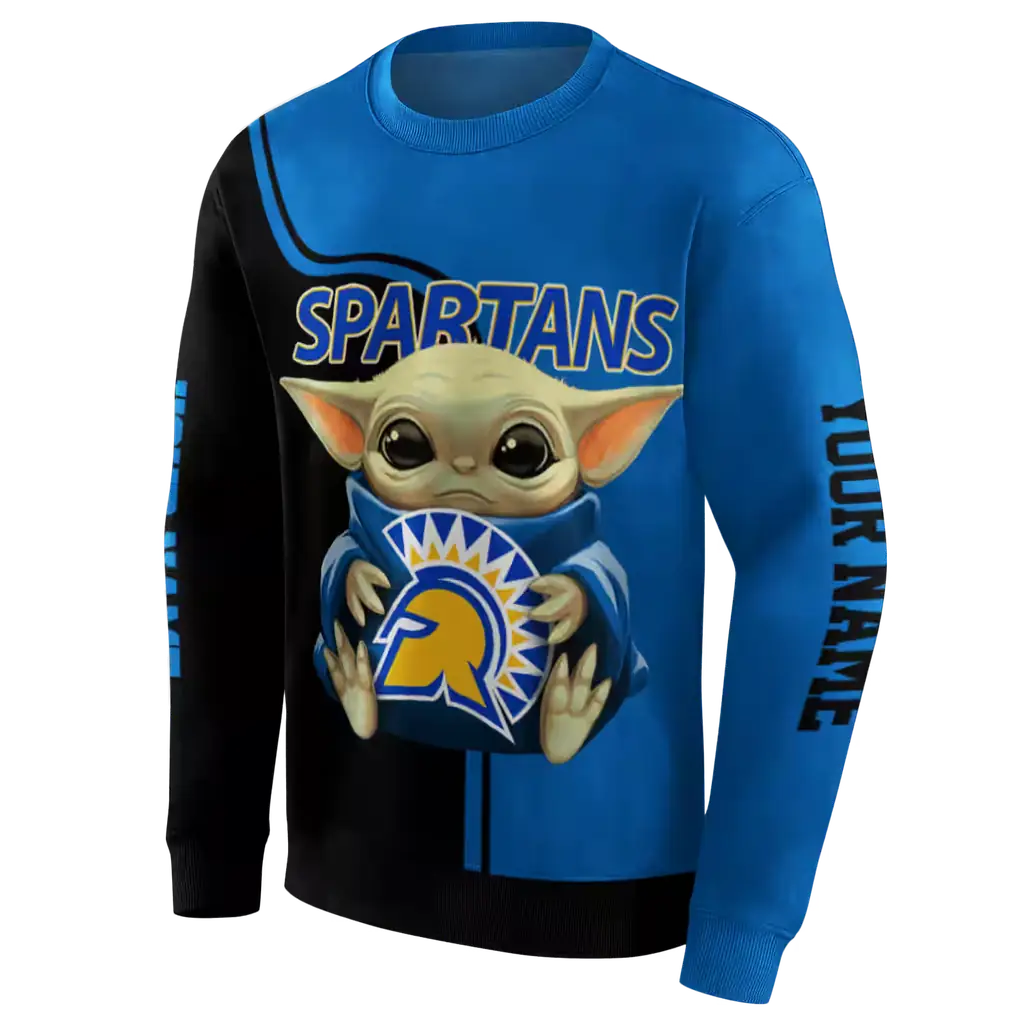 custom san jose state spartans baby yoda blue black hoodie new arrival custom san jose state spartans baby yoda blue black hoodie new arrival