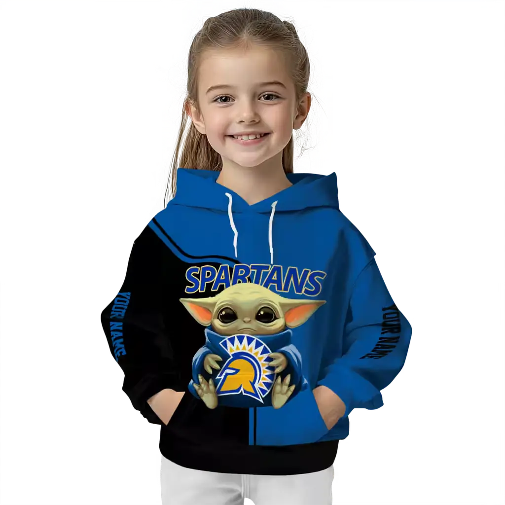 custom san jose state spartans baby yoda blue black hoodie top rated custom san jose state spartans baby yoda blue black hoodie top rated