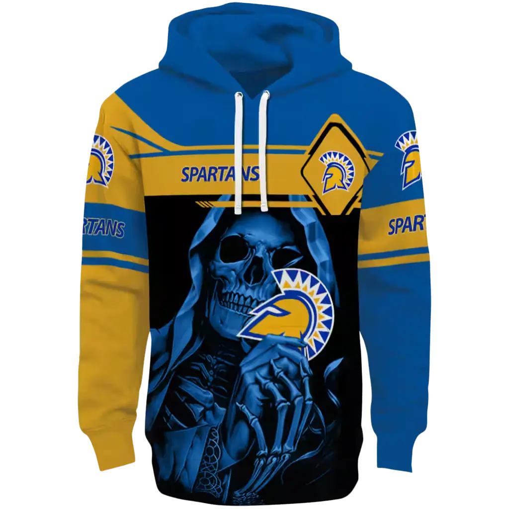 custom san jose state spartans grim reaper blue black hoodie best selling custom san jose state spartans grim reaper blue black hoodie best selling