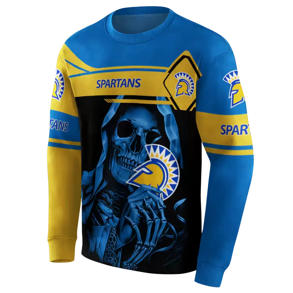 custom san jose state spartans grim reaper blue black hoodie new arrival custom san jose state spartans grim reaper blue black hoodie new arrival