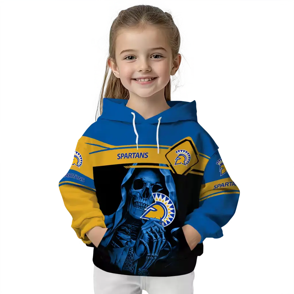 custom san jose state spartans grim reaper blue black hoodie top rated custom san jose state spartans grim reaper blue black hoodie top rated