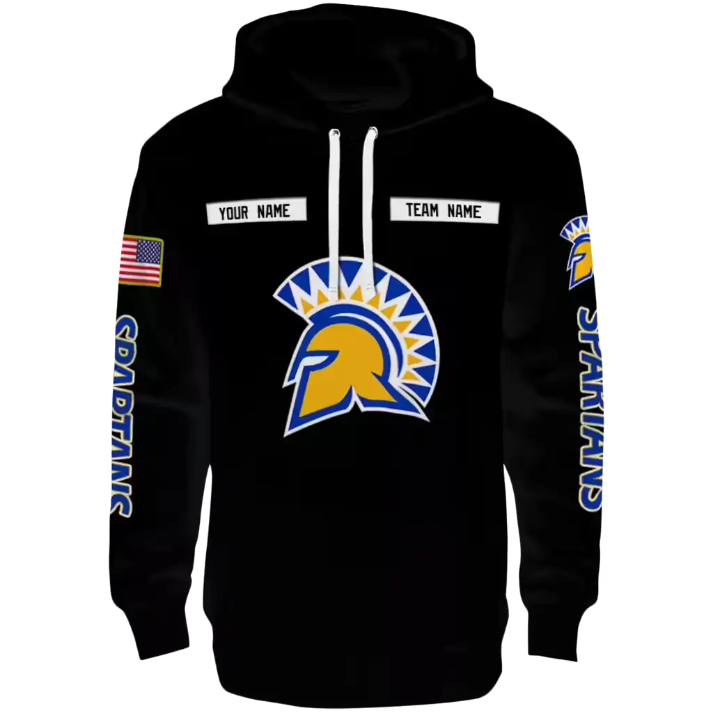 custom san jose state spartans punisher skull black hoodie best selling custom san jose state spartans punisher skull black hoodie best selling