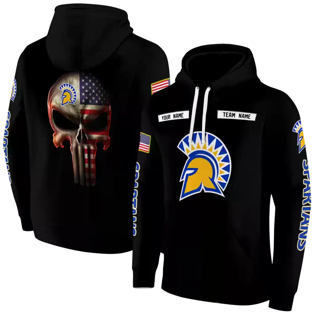 custom san jose state spartans punisher skull black hoodie fashion forward custom san jose state spartans punisher skull black hoodie fashion forward
