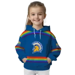 custom san jose state spartans rainbow stripes blue hoodie best selling