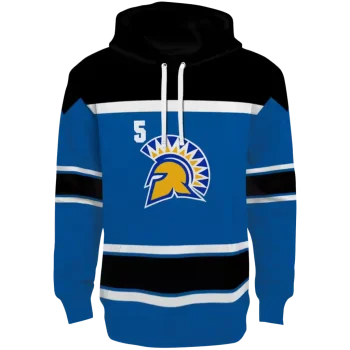 custom san jose state spartans striped pattern blue hoodie best selling