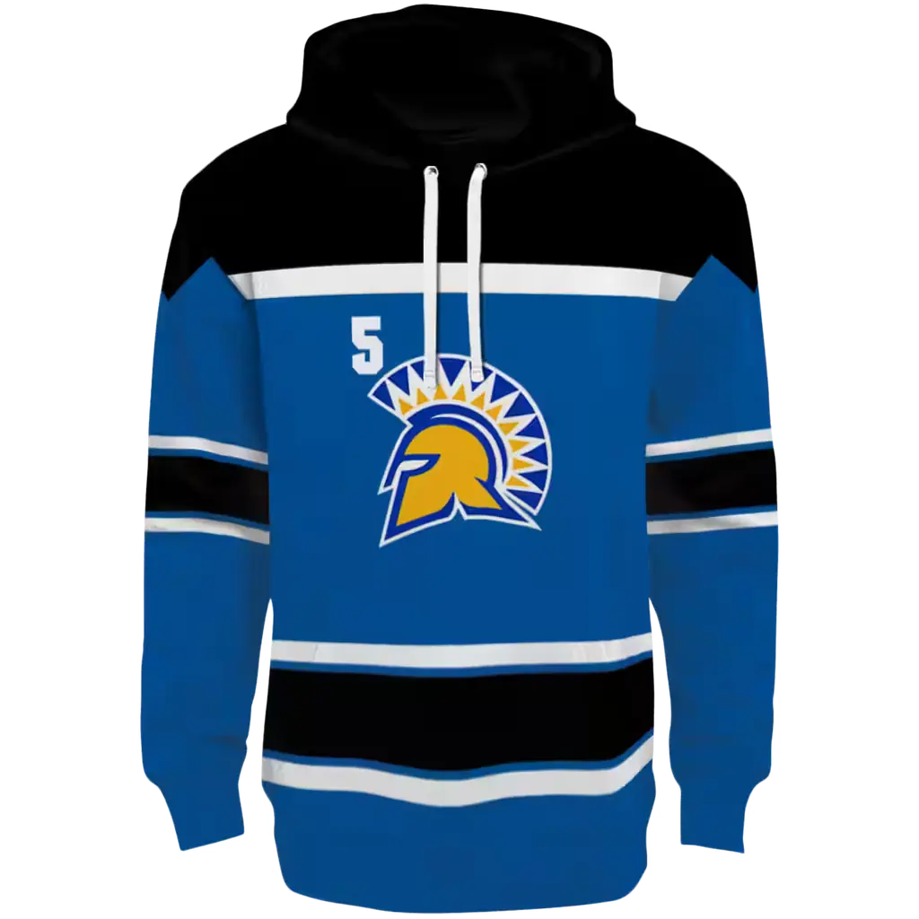 custom san jose state spartans striped pattern blue hoodie best selling custom san jose state spartans striped pattern blue hoodie best selling