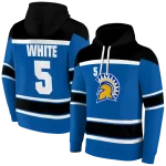 custom san jose state spartans striped pattern blue hoodie best selling