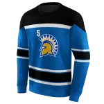 custom san jose state spartans striped pattern blue hoodie best selling