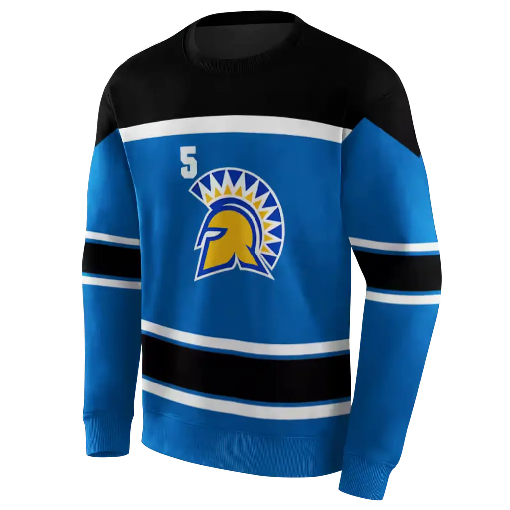 custom san jose state spartans striped pattern blue hoodie new arrival custom san jose state spartans striped pattern blue hoodie new arrival