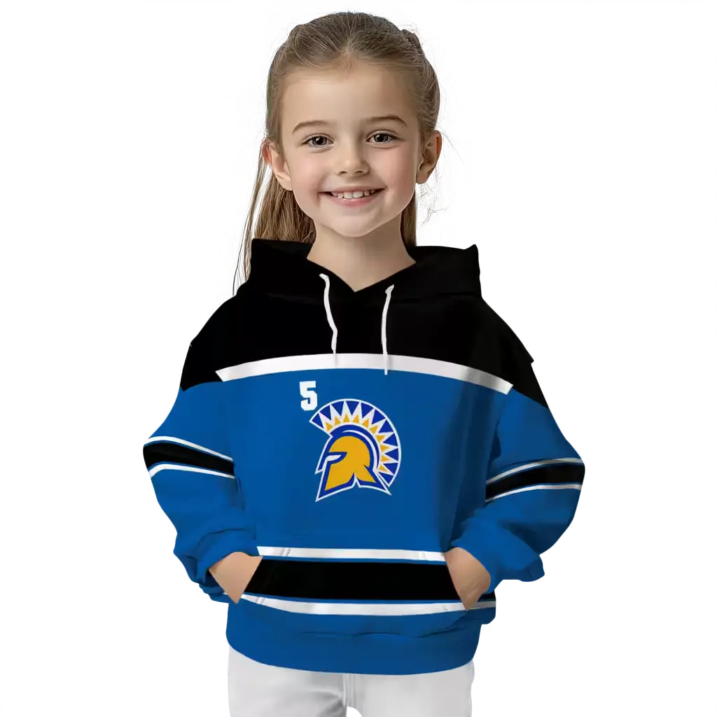 custom san jose state spartans striped pattern blue hoodie top rated custom san jose state spartans striped pattern blue hoodie top rated