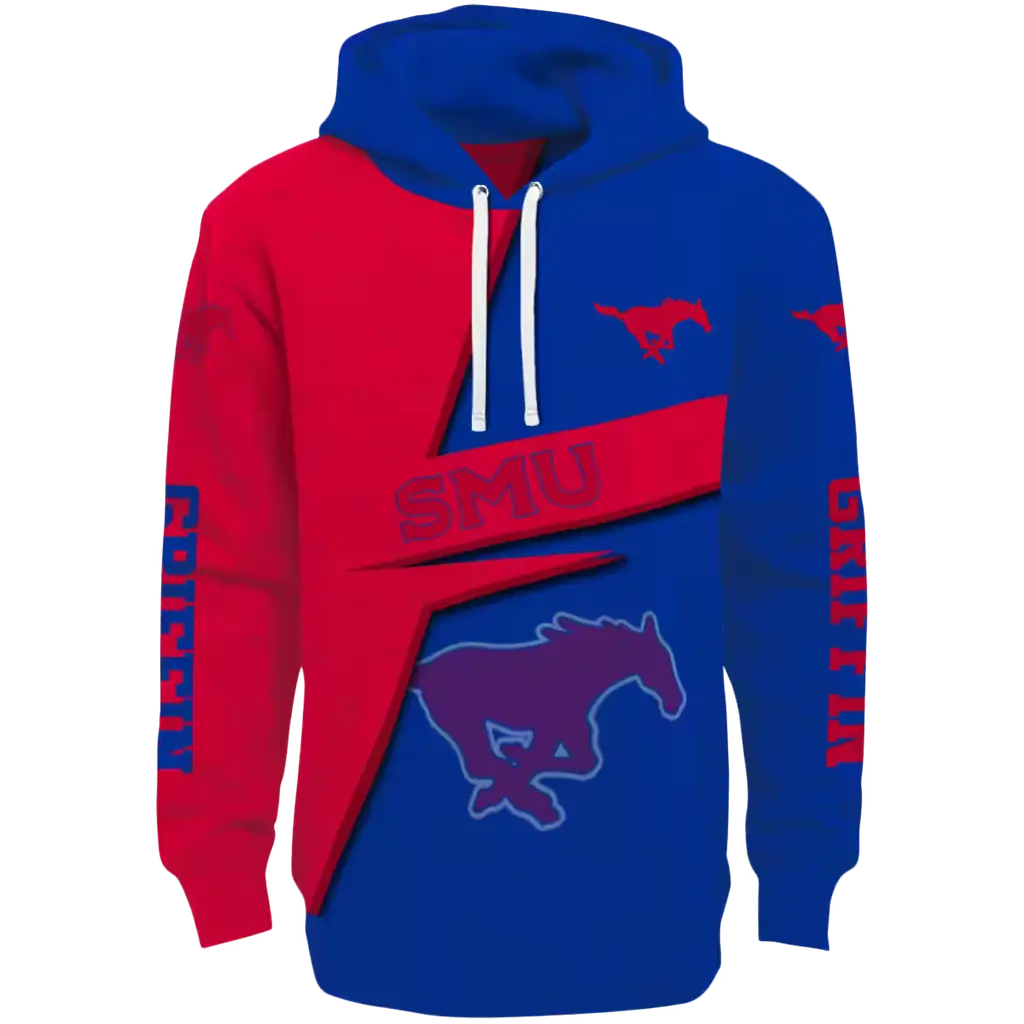custom smu mustangs abstract shape blue hoodie best selling custom smu mustangs abstract shape blue hoodie best selling