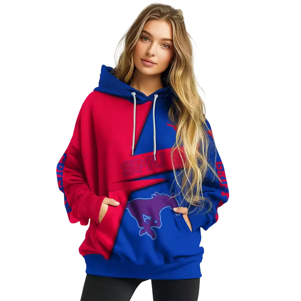 custom smu mustangs abstract shape blue hoodie high quality custom smu mustangs abstract shape blue hoodie high quality