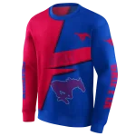 custom smu mustangs abstract shape blue hoodie best selling