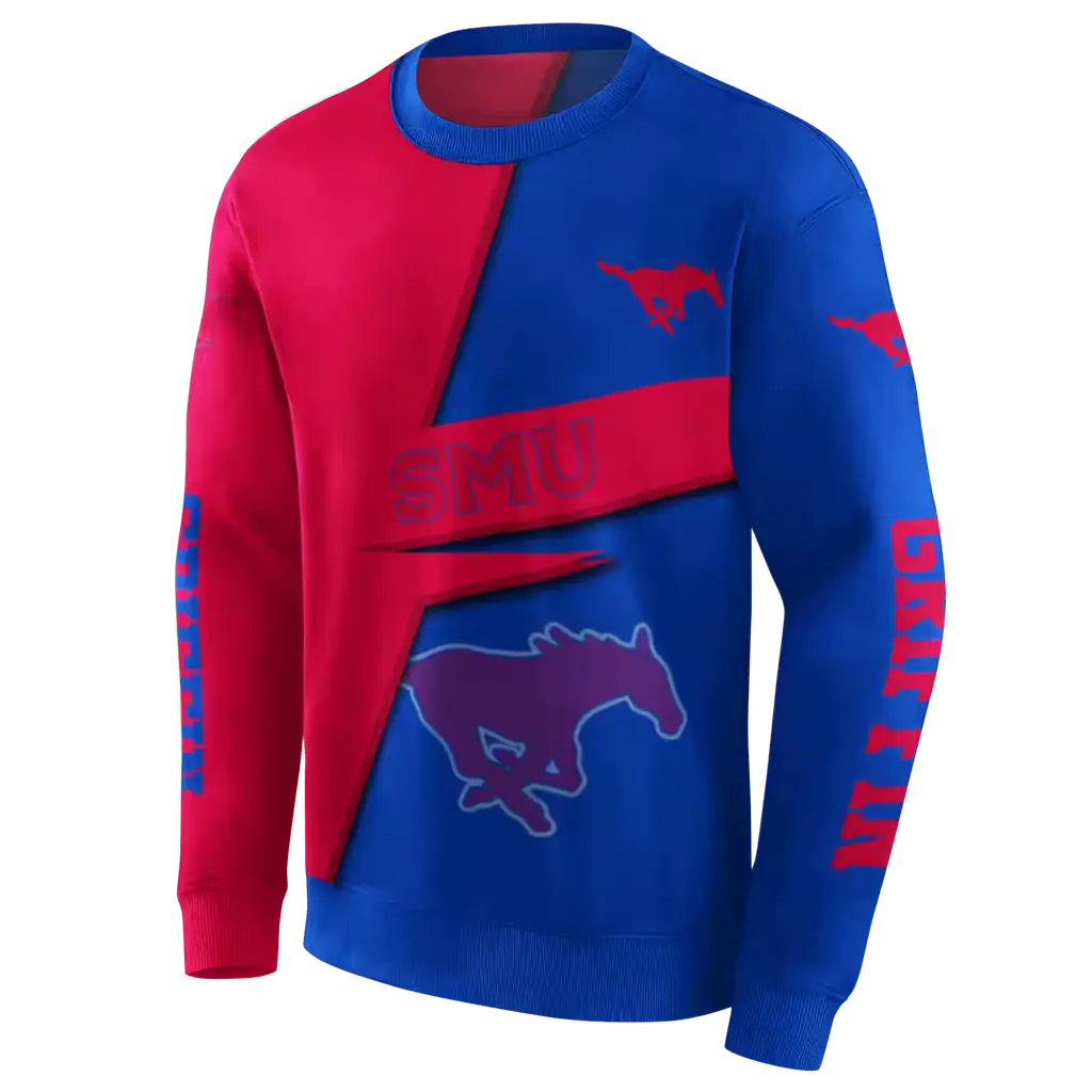 custom smu mustangs abstract shape blue hoodie new arrival custom smu mustangs abstract shape blue hoodie new arrival