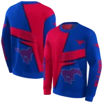 custom smu mustangs abstract shape blue hoodie best selling