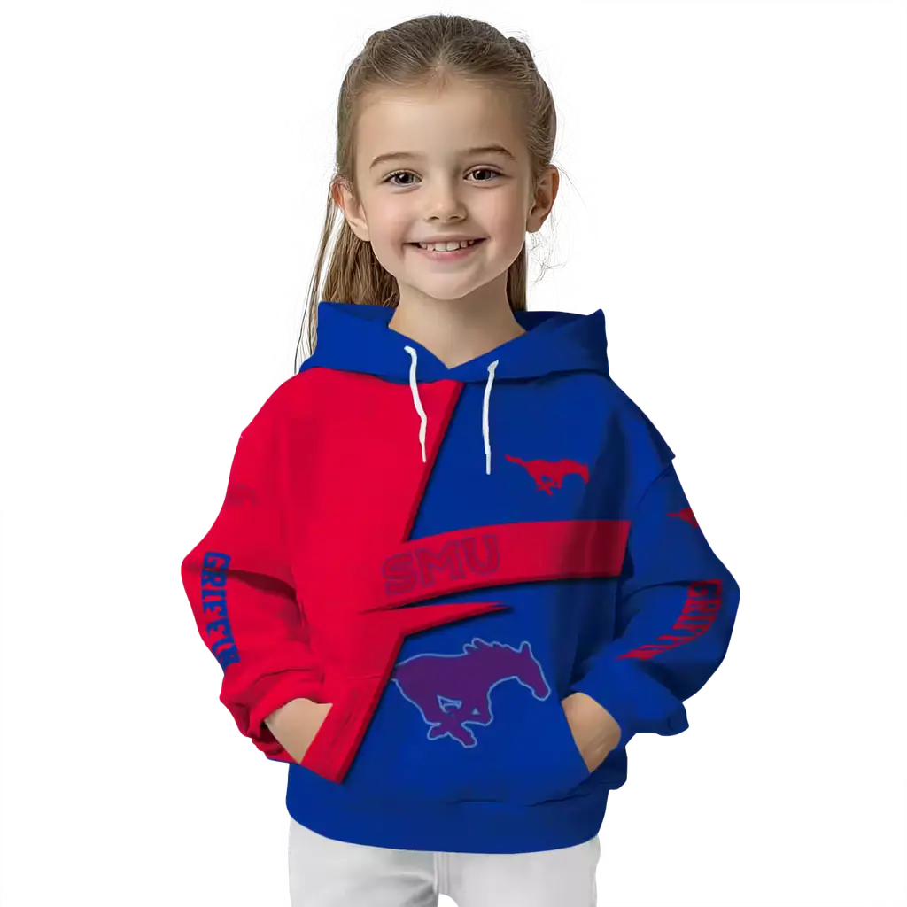 custom smu mustangs abstract shape blue hoodie top rated custom smu mustangs abstract shape blue hoodie top rated