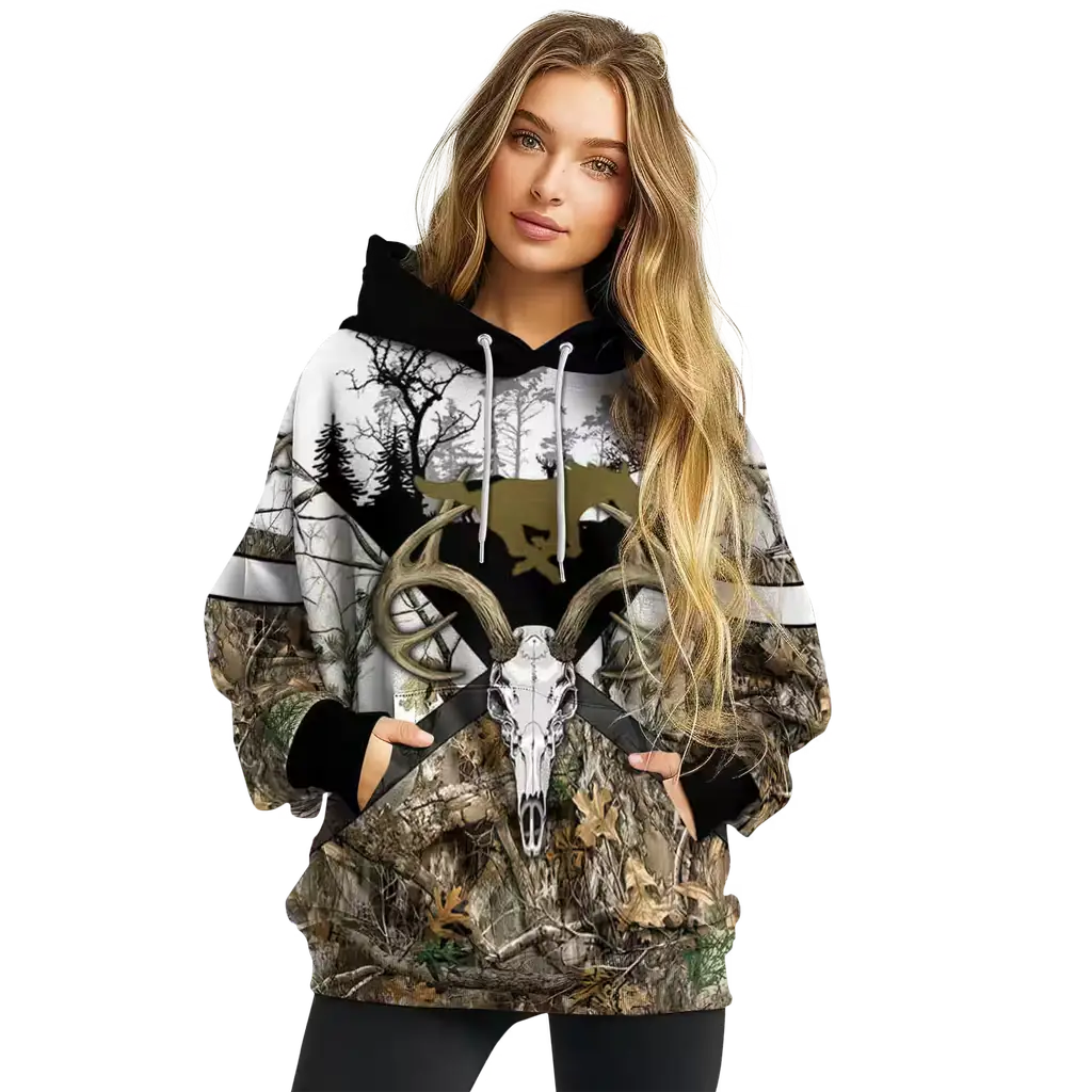 custom smu mustangs forest silhouette hoodie high quality custom smu mustangs forest silhouette hoodie high quality