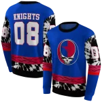 custom smu mustangs grateful vibes blue hoodie best selling