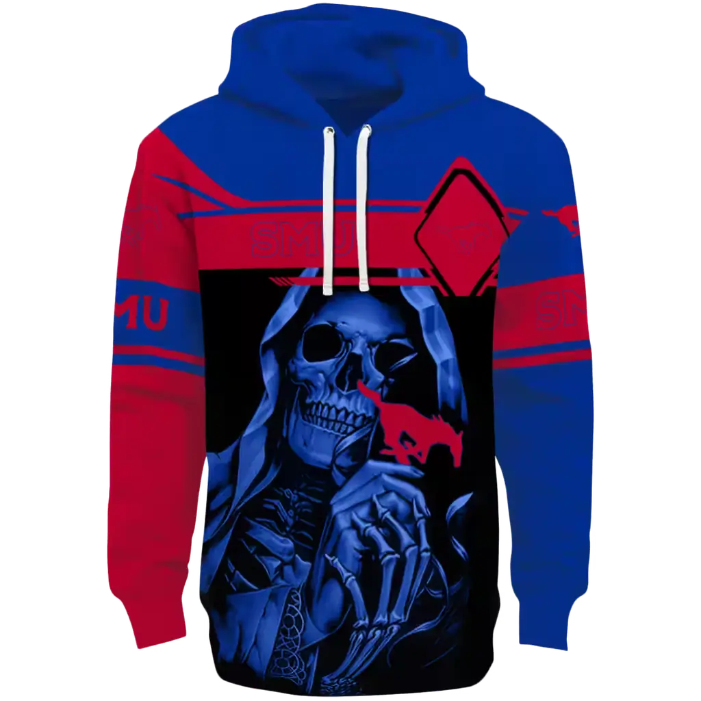custom smu mustangs grim reaper blue black hoodie best selling custom smu mustangs grim reaper blue black hoodie best selling