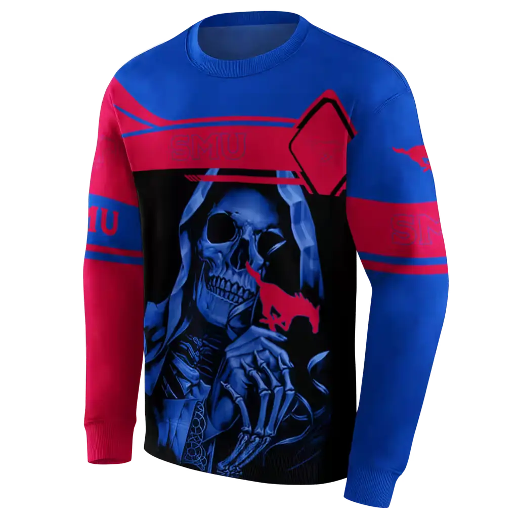 custom smu mustangs grim reaper blue black hoodie new arrival custom smu mustangs grim reaper blue black hoodie new arrival