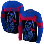 custom smu mustangs grim reaper blue black hoodie best selling