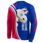 custom smu mustangs peeking snoopy blue hoodie best selling