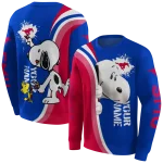custom smu mustangs peeking snoopy blue hoodie best selling