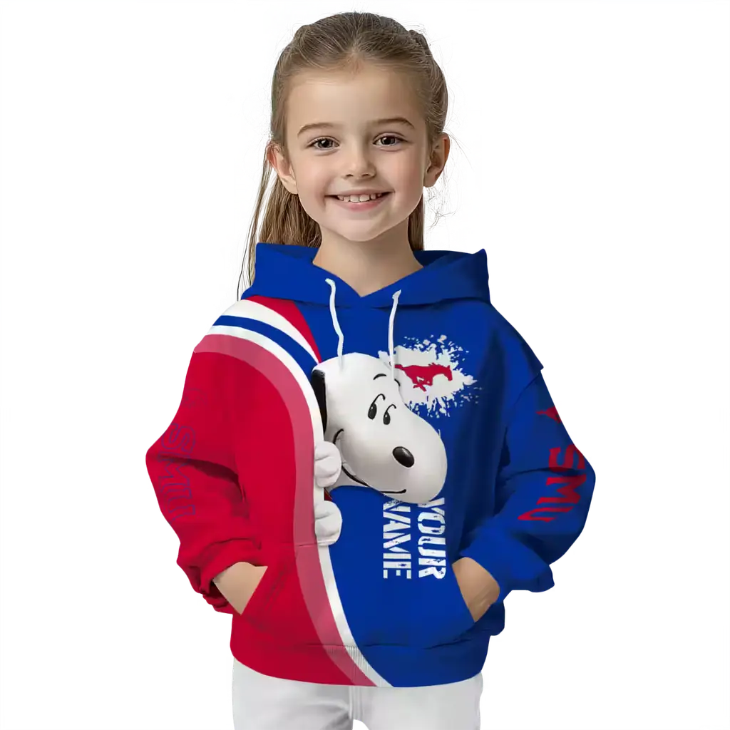 custom smu mustangs peeking snoopy blue hoodie top rated custom smu mustangs peeking snoopy blue hoodie top rated