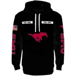 custom smu mustangs punisher skull black hoodie best selling