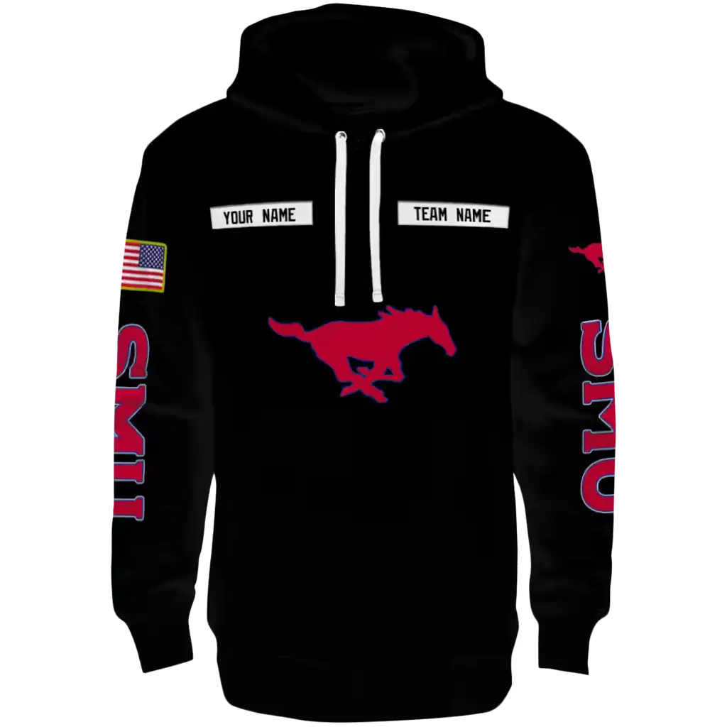 custom smu mustangs punisher skull black hoodie best selling custom smu mustangs punisher skull black hoodie best selling