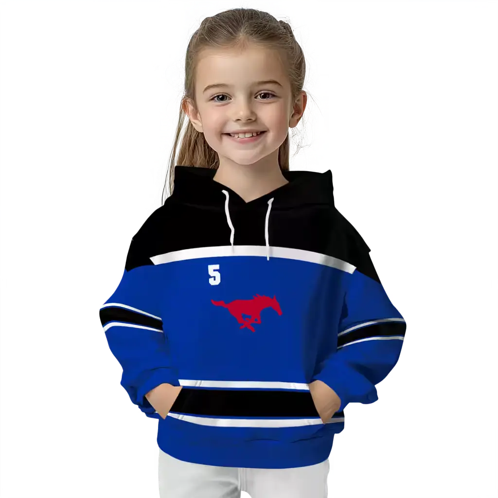 custom smu mustangs striped pattern blue hoodie top rated custom smu mustangs striped pattern blue hoodie top rated