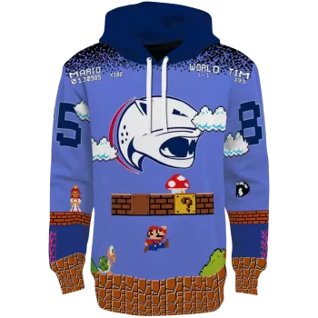 custom south alabama jaguars mario blue black hoodie best selling