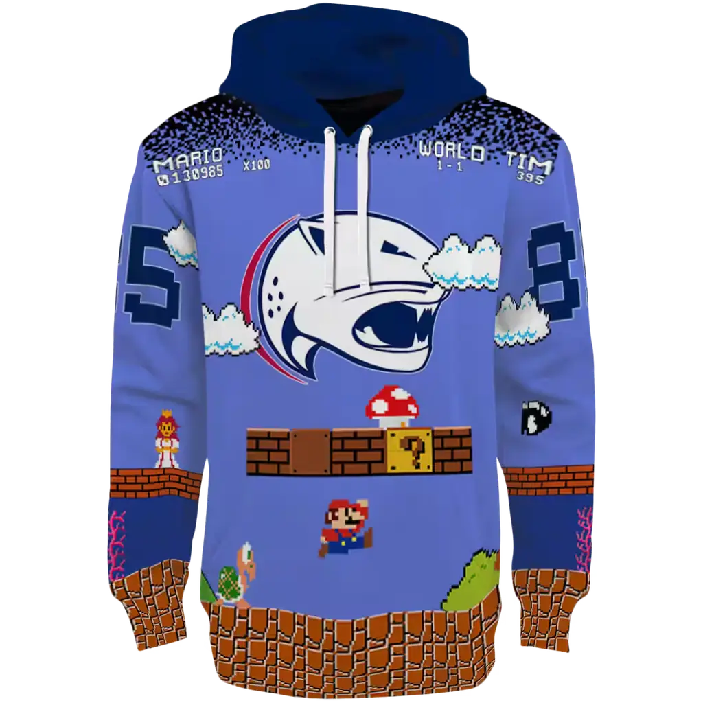 custom south alabama jaguars mario blue black hoodie best selling custom south alabama jaguars mario blue black hoodie best selling