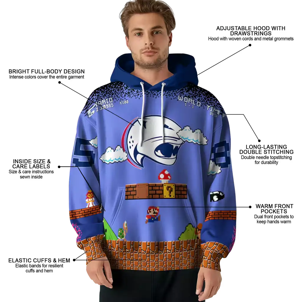 custom south alabama jaguars mario blue black hoodie latest model custom south alabama jaguars mario blue black hoodie latest model