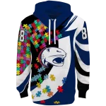 custom south alabama jaguars puzzle pieces blue hoodie best selling