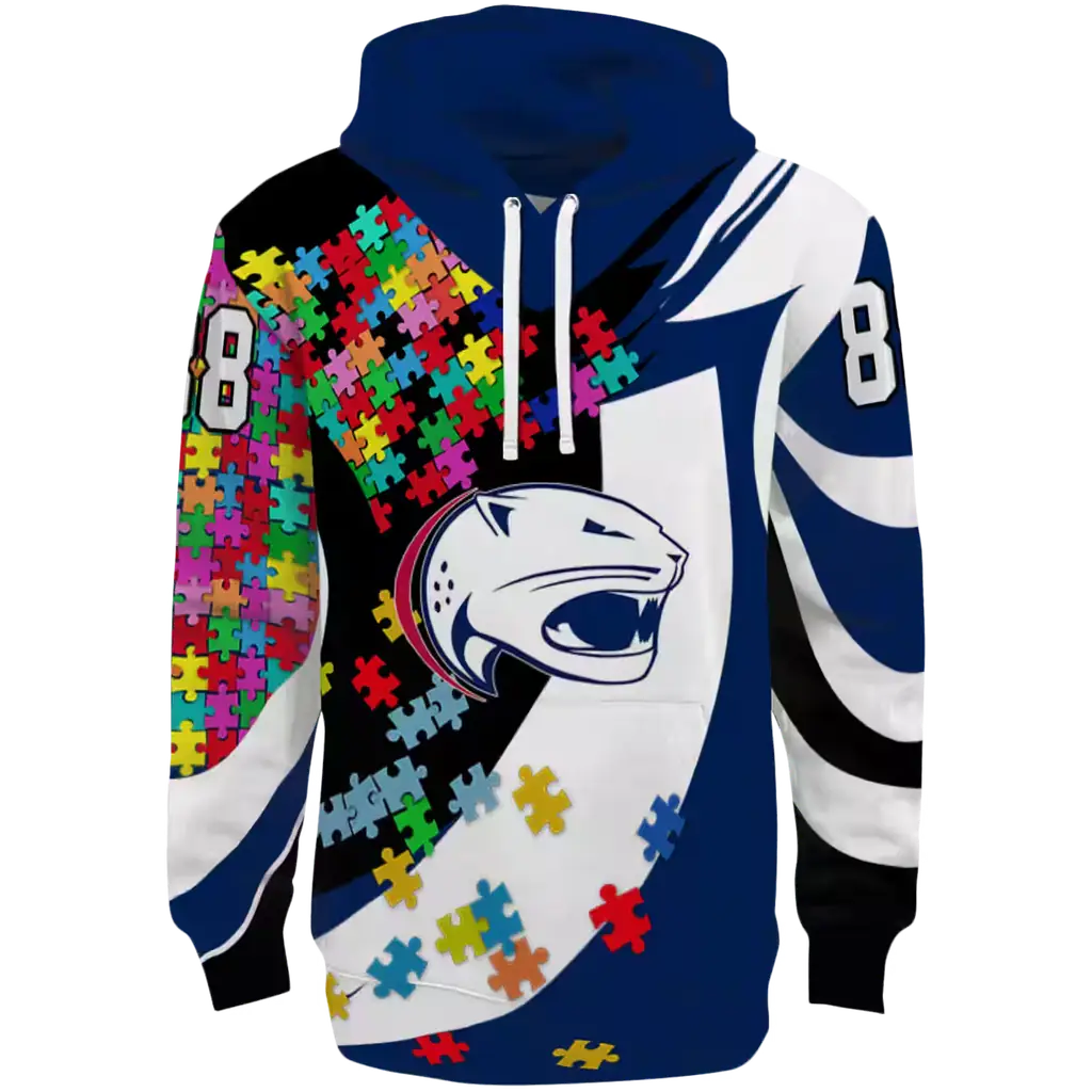 custom south alabama jaguars puzzle pieces blue hoodie best selling custom south alabama jaguars puzzle pieces blue hoodie best selling
