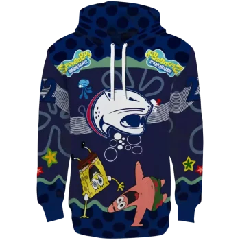 custom south alabama jaguars spongebob patrick star blue navy hoodie best selling