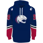 custom south alabama jaguars striped sleeves blue hoodie best selling
