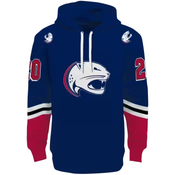 custom south alabama jaguars striped sleeves blue hoodie best selling