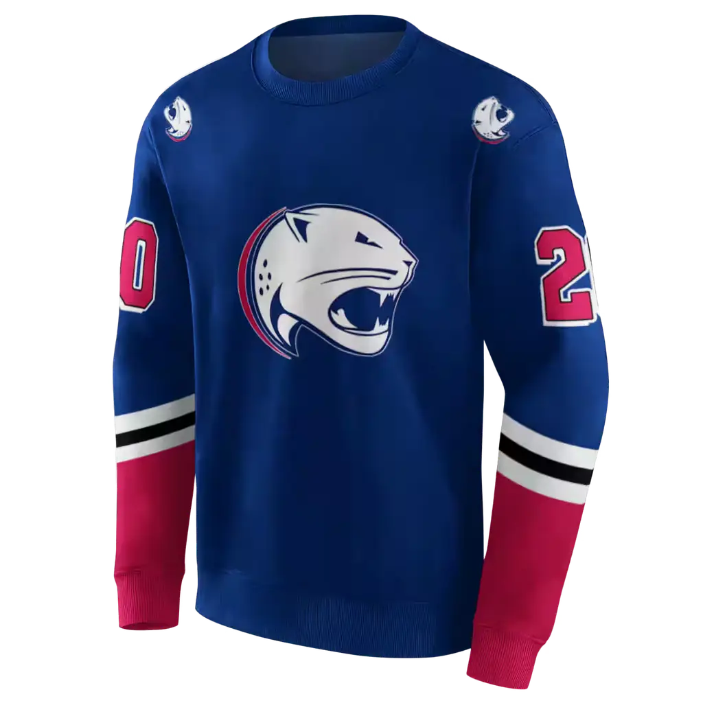 custom south alabama jaguars striped sleeves blue hoodie new arrival custom south alabama jaguars striped sleeves blue hoodie new arrival
