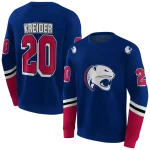 custom south alabama jaguars striped sleeves blue hoodie best selling