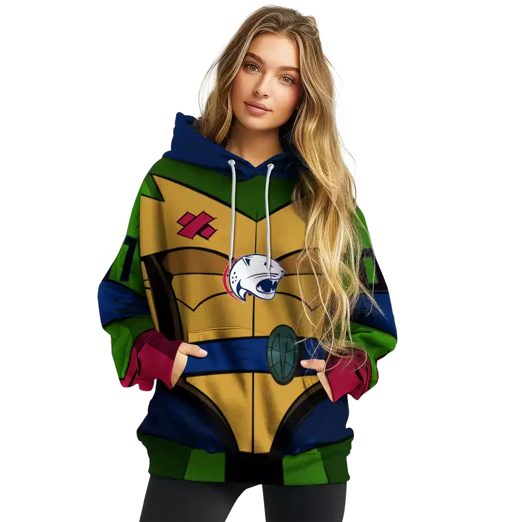 custom south alabama jaguars superhero armor blue green hoodie high quality custom south alabama jaguars superhero armor blue green hoodie high quality