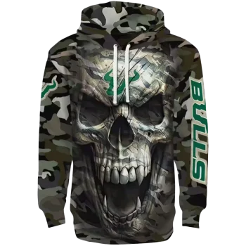 custom south florida bulls camo skull hoodie best selling