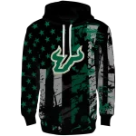 custom south florida bulls distressed flag green black hoodie best selling