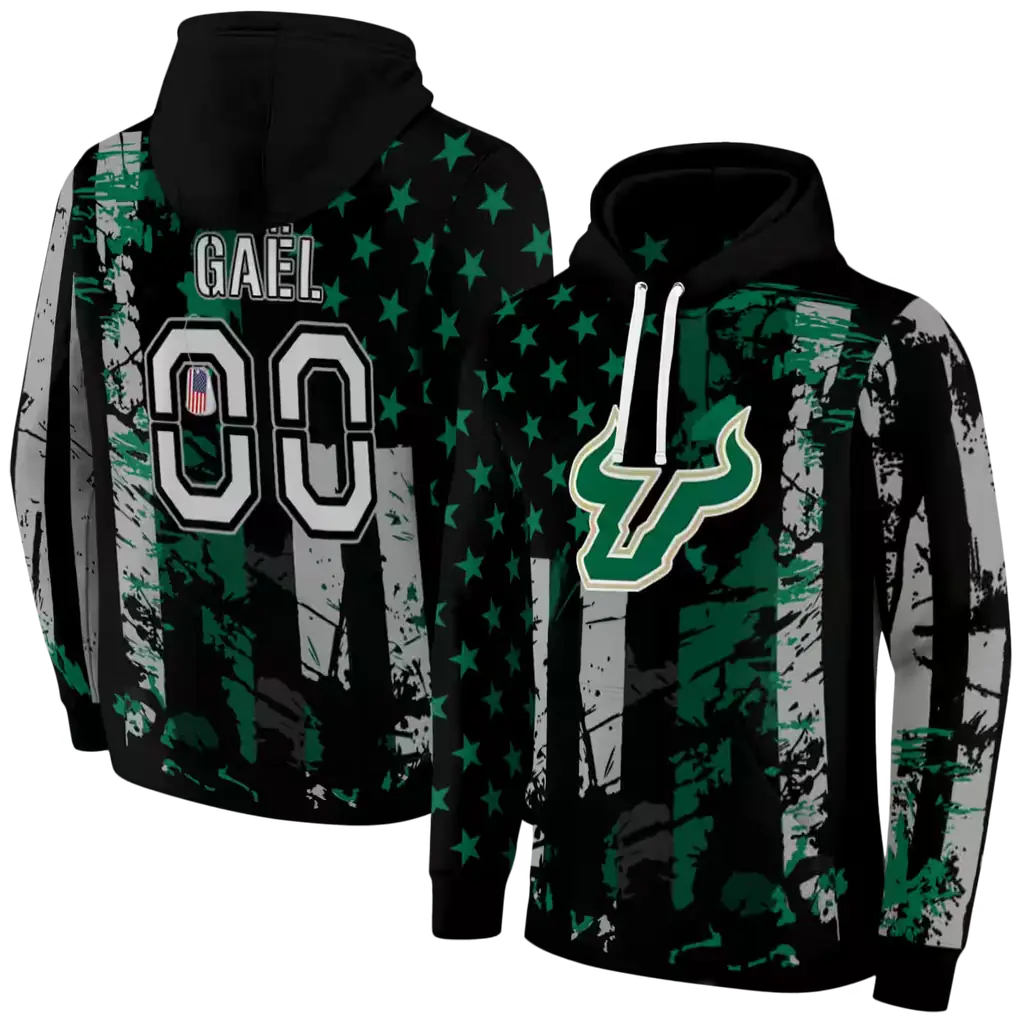 custom south florida bulls distressed flag green black hoodie fashion forward custom south florida bulls distressed flag green black hoodie fashion forward